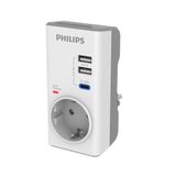 Philips CHP8010W/10 380 Joules PD 20 W Beyaz Akım Korumalı Priz