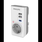 Philips CHP8010W/10 Tekli Akım Korumalı Priz 1xUSB-C 2xUSB-A Beyaz Renk Hızlı Şarj Özellikli - 1 Adet