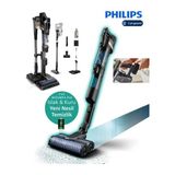 Philips Çift Batarya 90 Dk Kablosuz Islak-Kuru Elektrikli Süpürge 9000 Serisi Islak Mop, Kendi Kendini Temizleyen Istasyonlu Şarjlı Dik Süpürge-Yedek Batarya- - Siyah
