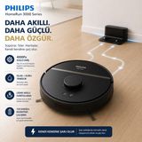 Philips Çok Katlı Haritalama Özellikli 4000 Pa Emiş Güçlü Akıllı Robot Süpürge Mop Geniş Su Hazneli Islak Kuru Kullanımlı Güçlü Performans - Siyah