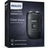 Philips Compact Shaver 500 Serisi Şarjlı Tıraş Makinesi – Seyahat Tipi, Steelprecision Bıçaklar