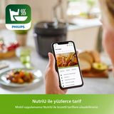 Philips Cooker Basınçlı Pişirici 5l Kapasite 35 Farklı Program 30 Dk’da Leziz Yemekler - LUCİOLE BEYAZ LAMBADER HEDİYE - Siyah
