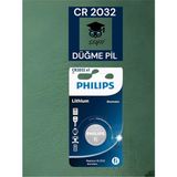 Philips CR 2032 Düğme Pil 1,2 V Tek Kullanımlık Lithium 3W Uzun Ömürlü