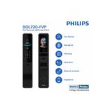 Philips DDL720-FVP-7HWS Akıllı Kapı Kilidi (Siyah) - (EmaksPrime Garantili) 3D Yüz Tanıma, Wi-Fi, Mevcut Merkezi Kilit Sistemi Uyumlu