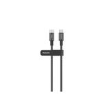 Philips DLC7030C/00 240W Usb-C To Usb-C Örgülü Şarj Kablosu 1m, Siyah