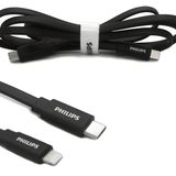 Philips DLC9543V/97 MFI USB-C Lightning 1.2 mt Siyah Şarj Kablosu