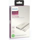 Philips DLP1510CB/ 51- GÜMÜŞ Slim 10. 000 Mah 2. 1A 2usb Type- C/ micro Girişli Powerbank - Beyaz