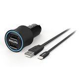 Philips DLP2553U Siyah Lightning Araç Şarj Cihazı
