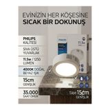 Philips DN058C LED12/840 Gün Işığı 1250 Lümen Sıva Üstü Yuvarlak Spot