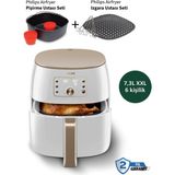 Philips Dokunmatik LED Panel – Modern ve Kolay Kullanım 7.3 L Ultra Geniş Kapasite Xxl Premium Airfryer & Fritöz 2250W - Beyaz