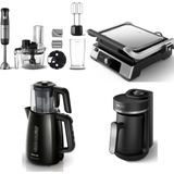 Philips Elektrikli Çeyiz Seti Siyah Renkli Tost Makinesi ve Kahve Makinesi ile Blender Seti