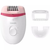 Philips Epilasyon Cihazı, Kablolu Kompakt Tasarım, Dahili LED Işık, 2 Hız Ayarı, Yıkanabilir Başlık, Masaj ve Hassas Başlık, Seyahat Kesesi, Pürüzsüz Bacaklar İçin, BRE255/05