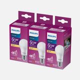 Philips Essential 13-90 W Sarı Klasik E27 Duy 3'Lü Led Ampul (4'Li Paket)