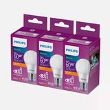 Philips Essential 60 W Sarı Klasik E27 Duy 3'Lü Led Ampul (5'Li Paket)