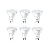 Philips Essential Led 4.7W-50W Beyaz Işık 6500K Gu10 220V Led Spot Ampul 6 Adet