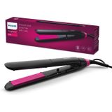 Philips Essential ThermoProtect Keratin Katkılı Seramik Saç Düzleştirici, 220°C, 2 Sıcaklık Ayarı, Siyah-Pembe