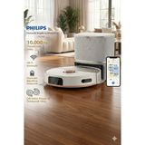 Philips Evcil Hayvan Dostu Philips Akıllı Robot Süpürge 10.000 Pa Dev Çekim Gücü Halı Tanıma Özelliği Çift Döner Paspas ile Kurumuş Leke Çıkarma ve Otomatik Toz Haznesi - Beyaz