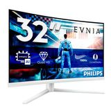 Philips Evnia 32M2c5501-32 İnç Quad Hd Kavisli Oyun Monitörü, 180 Hz, 1 Ms, Freesync Premium, Hdr10, Ambiglow (2560X1440, 2X Hdmı 2.0, 1X Displayport 1.4) Beyaz