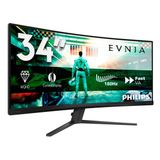 Philips Evnia 34M2c3500l 34 İnç Kavisli, Uw-Qhd Oyun Monitörü, 180 Hz, Hızlı Va Paneli, 1 Ms Gtg, Adaptive Sync, Hdr10, Freesync Premium (3440X1440 Hdmı 2X 2.0) Koyu Gri