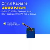 Philips FC 6725/01 Speedpro Aqua Dikey Süpürge 3000 mAh 25.2 V Batarya – Orjinal Uyumlu Uzun Ömürlü, Yüksek Performans Pil