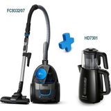 Philips FC9332/07 Powerpro City Toz Torbasız Süpürge HEPA Filtreli 1.5 L Toz Haznesi ile Güçlü Emiş - Siyah - Mavi