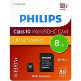 Philips Fm08mp45b/00 8Gb Class10 Uhs-I U1 Tf Adaptörlü Micro Sdhc Hafıza Kartı