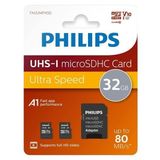 Philips Fm32mp45d/00 32Gb Class10 Uhs-I U1 Tf Adaptörlü Micro Sdhc Hafıza Kartı (2'Li Paket)