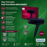 Philips Güçlü 2300 W Iyonik Saç Kurutma Makinesi, Thermoshield Isı Kontrollü Bakım, 6 Ayar, Soğuk Hava, Hacim Difüzörü Ve Ince Başlıkla G