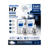 Philips H7 ProQuartz Far Ampulü 12V 55W PX26d Orijinal Standart Halojen Far Ampulü 2 Adet (2 Ayrı Kutu)