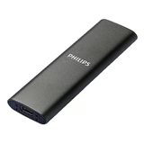 Philips Harici Taşınabilir SSD 1 Tb - Ultra Ince Sata Ultra Hızlı Usb-C, 540 Mb/s'ye Kadar Okuma Hızı, Alüminyum