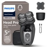 Philips Head Shaver Pro Series 7000 - Erkekler ve Kadınlar Için Elektrikli Kel Tıraş Makinesi, 360 Derece Esnek Tıraş Başlığı ve Comfortcut Bıçaklar, Yakın Tıraş, Cilde Nazik, Model HS7980/15