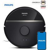 Philips Hepa Filtreli 4000PA Ultra Otomatik Emiş Güçlü Islak Kuru ve Mop Özellikli Robot Süpürge, 220DK, Halı Algılamalı Premium Robot Süpürge, Onerous Lambader Hediye - Beyaz