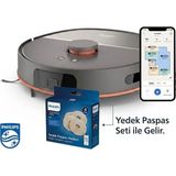 Philips Homerun 5000 Serisi Çift Moplu Islak ve Kuru Robot Süpürge 10.000 Pa+Yedek Paspas Seti
