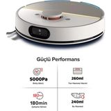 Philips Homerun 7000 Aqua XU7000 5.000 Pa Emiş Gücü Islak ve Kuru Temizlik Lidar Navigasyon Robot Süpürge