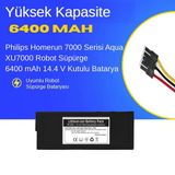 Philips Homerun 7000 Serisi Aqua XU7000 Robot Süpürge 6400 mAh 14.4 V Kutulu Batarya – Orjinal Uyumlu Uzun Ömürlü, Yüksek Performans Pil