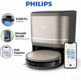 Philips Homerun 9000 Serisi Robot Süpürge, Islak ve Kuru Temizlik, Bakterilere Karşı%99.9 Etkili, 8000PA Yüksek Emiş Gücü, Homerun Uygulaması ile Uzaktan Kontrol - 61 - Siyah