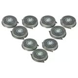 Philips Hq8150, Hq8142, Hq8100, Hq8155, Hq8141, Hq8140, Hq8160 Elektrikli Tıraş Makinesiyle Uyumlu Vhbw 9X Yedek Tıraş Başlıkları, Gümüş