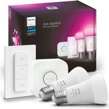 Philips Hue Akıllı Aydınlatma LED Ampul Başlangıç Kiti, 2'li E27 Ampul , Köprü ve Dimmer Set, Beyaz