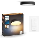 Philips Hue Beyaz Amb. Enrave Tavan Lambası M Siyah, 2400 Lm, Dimmer Anahtarlı