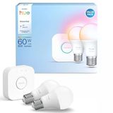 Philips Hue Essential 2'li E27 Ampul Başlangıç Seti 806 Lumen - 15.000 Saat Ampul Kullanım Ömrü [enerji Sınıfı F]