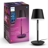 Philips Hue Go Belle Taşınabilir Masa Lambası - Siyah 10 W LED Ampul ile Renkli Işık Sunar