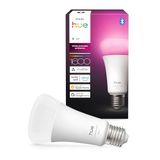 Philips Hue LED A67 lamba, beyaz ve renkli ambiyans, E27 duy, 11,8 W, tam spektrumlu ışık 1000 K-20000 K, 1600 lümen, kısılabilir, Alexa, Google Assistant ve Apple Home ile uyumlu, tekli paket