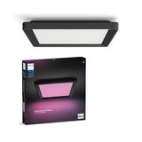 Philips Hue Tento Siyah Sıva Üstü RGB Akıllı LED Panel Tavan Armatürü 30x30 CM 1340 Lumen