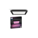 Philips Hue Tento Siyah Sıva Üstü RGB Akıllı LED Panel Tavan Armatürü 30x30cm 1340 Lumen