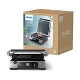 Philips Inox Versuni 5000 Serisi 2200 W Güçlü Izgara ve Tost Makinesi Yapışmaz Plaka ile Gri Renk