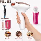 Philips Ipl Epilasyon Cihazı 2 Başlıklı Yüz ve Vücut Için Kablolu Cilt Tonu Sensörlü Bakım Seti Çantalı + Tıraş Makinesi Pürüzsüz Cilt - Renk