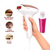 Philips Ipl Tüy Alma Cihazı 2 Başlıklı Kablolu Ev Tipi Epilasyon Seti Yüz Temizleme Cihazı Hediyeli Premium Pürüzsüz Cilt Bakımı - Renk