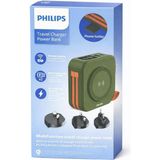 Philips Kablosuz Şarjlı Powerbank Seyahat Tipi Wireless Power Bank Telefon Standlı Taşınabilir Şarj Cihazı - Yeşil