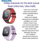 Philips Kameralı S1 Pro Akıllı Çocuk Saati Mor ve Turuncu Hangisini Isterseniz- Yazmanız Yeterli - 35 - 48 mm - İKİ AYRI RENK -KIZ VE ERKEK ÇOCUK - Pembe - Turuncu