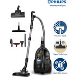 Philips Kumandalı Kontrol Marathone Ultimate Toz Torbasız Elektrikli Süpürge, XB9145 + Turbo Halı Döver Başlık + Hav-Yün Toplayıcı - Antrasit